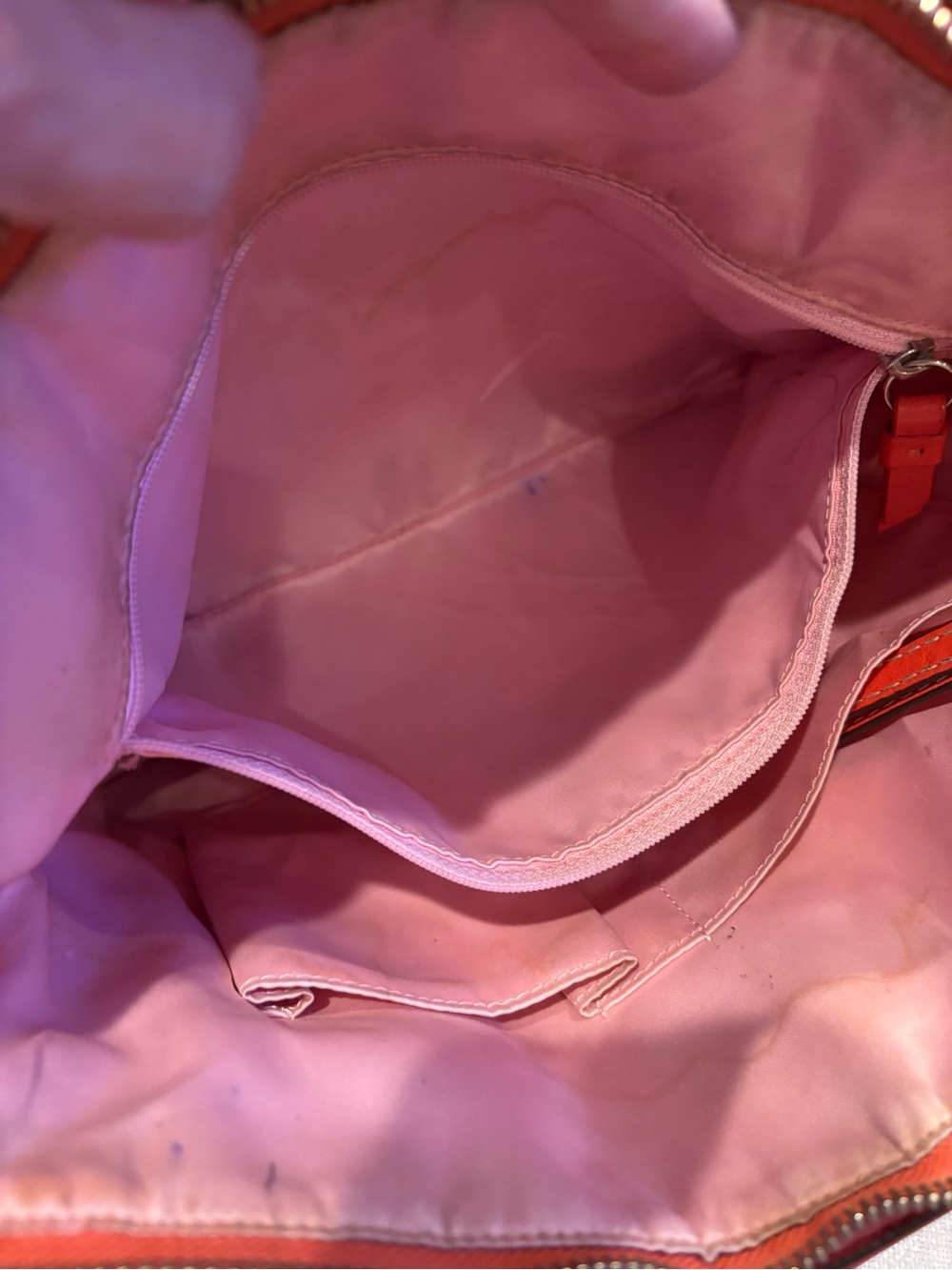 LOW START!🔥Coach Orange Patent Leather Tote with Signature Charm - Picture 6 of 13